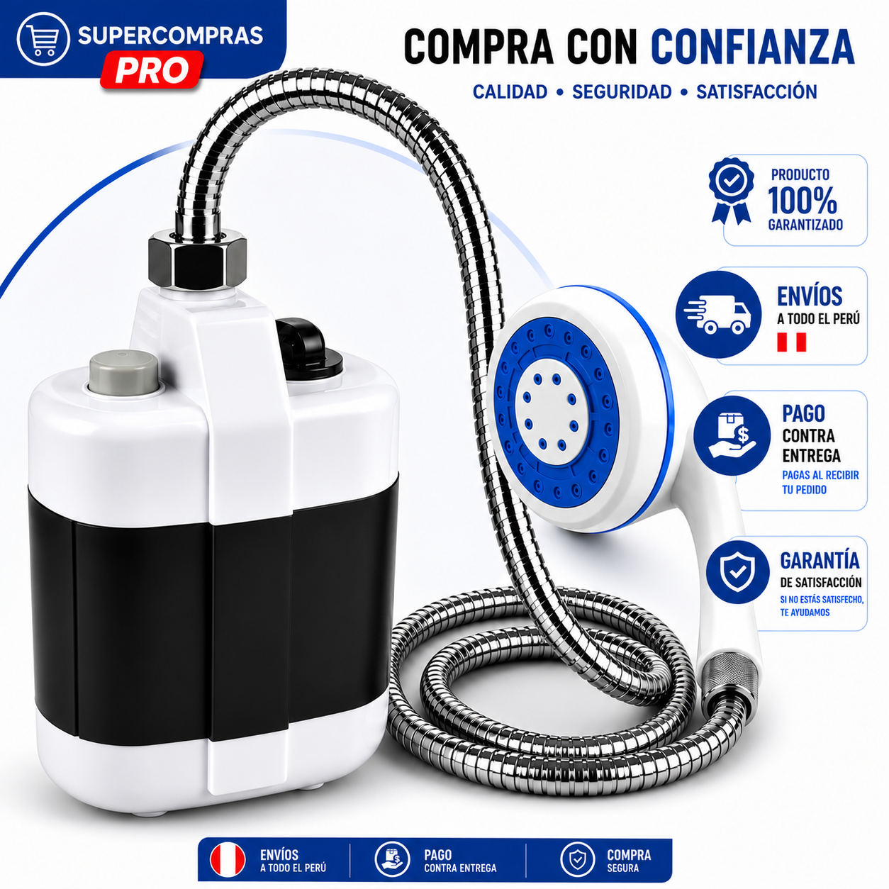 Ducha Portátil Recargable Multifuncional