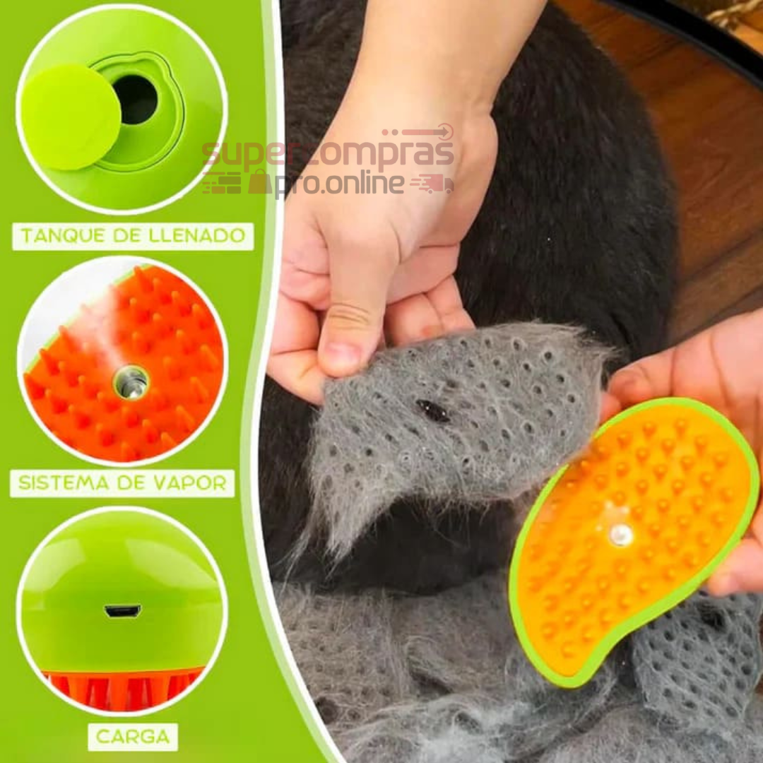 Cepillo de Vapor para Perros y Gatos