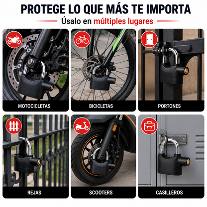 Candado con Alarma de Seguridad 110 dB
