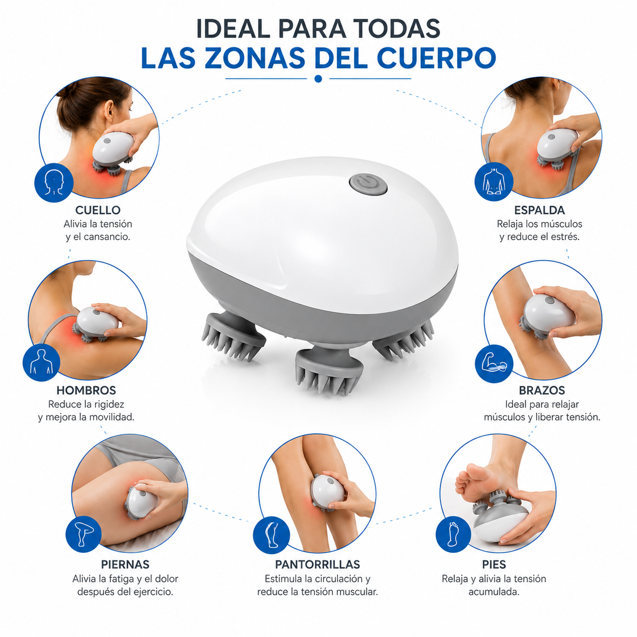 Masajeador Eléctrico Portátil de Percusión – Alivio Muscular