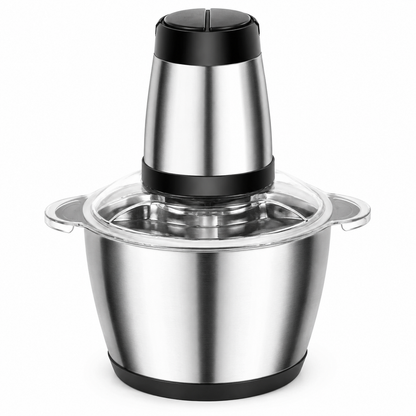 Picadora Eléctrica de Alimentos 2L de Acero Inoxidable
