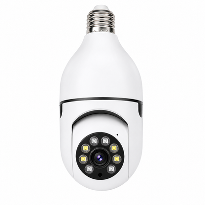 Foco Cámara WiFi 360° HD con Visión Nocturna